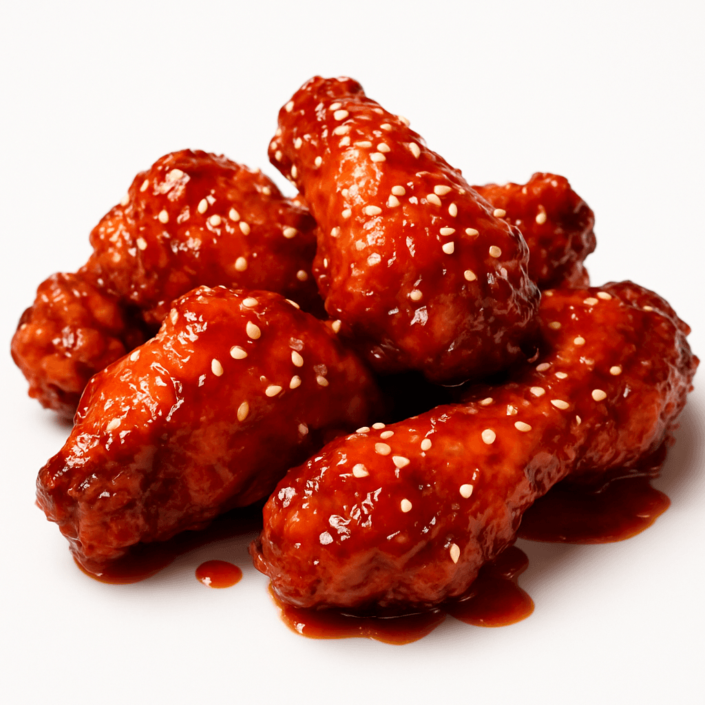 Brave's spicy glazed chicken wings tossed in bold hot sauce